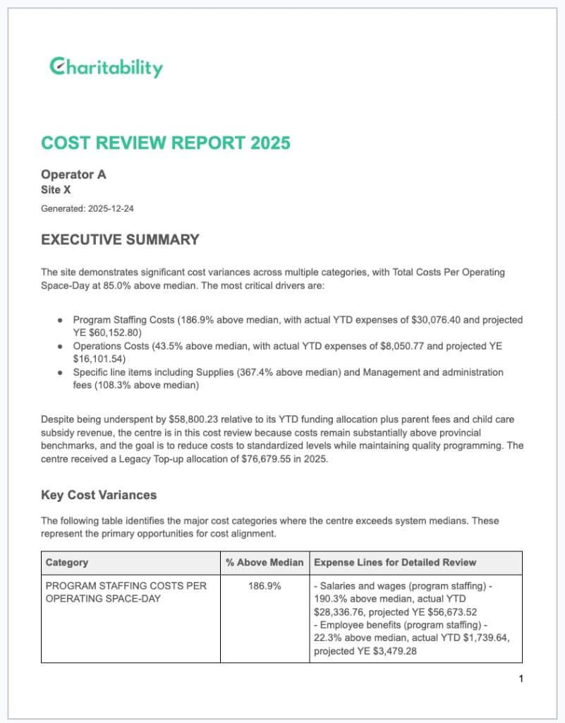 Cost Review report 1